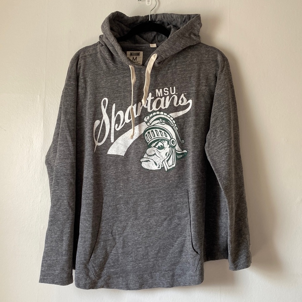 Gray MSU Spartan Hoodie